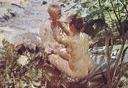 Anders Zorn kvinna klar sitt bar oil painting artist